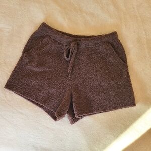 Auden Brown Fuzzy Soft Lounge Shorts Size M